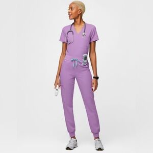 Figs scrub set lilac dawn